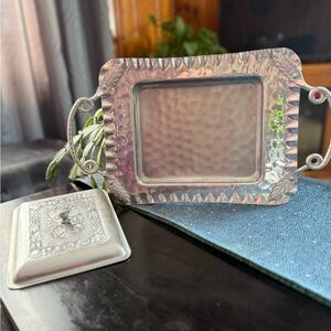 Elegant Silver Tray and Lid Set